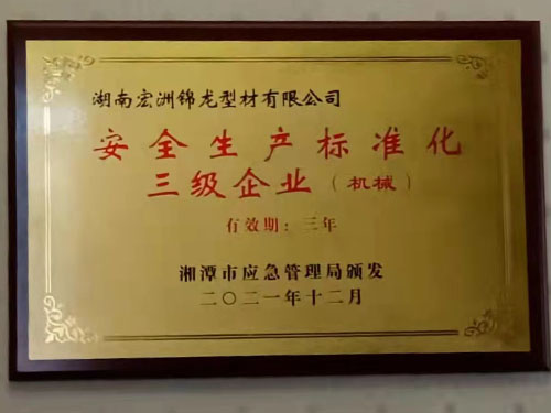 安全生產(chǎn)標(biāo)準(zhǔn)化三級證書